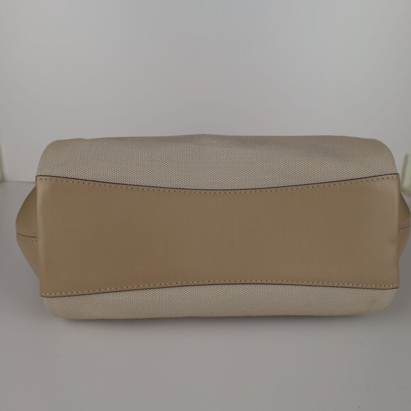 Coach Badge Jacquard Elise Satchel Chalk Taupe - Picture 10 of 16